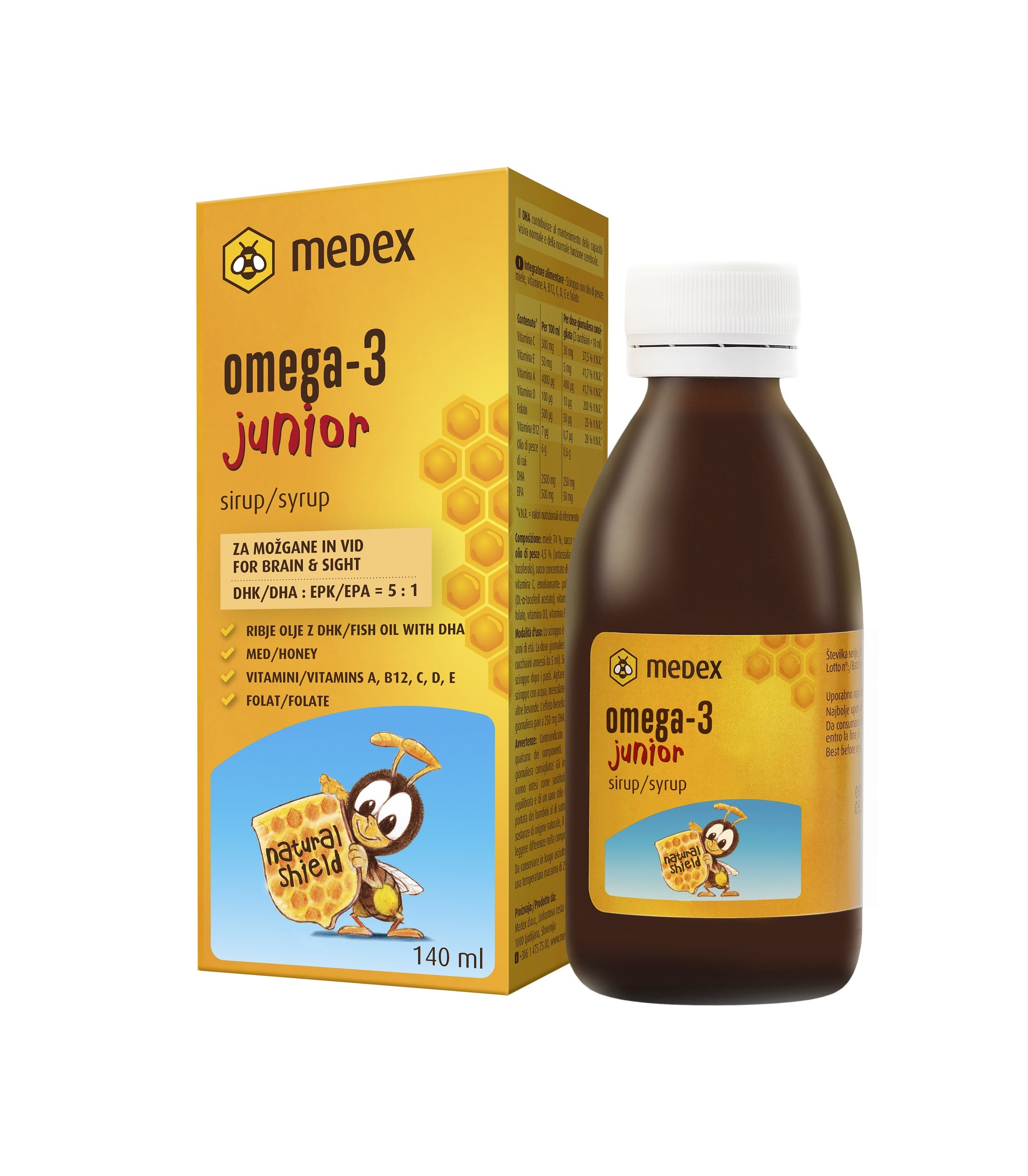 Medex Junior Омега-3 Сироп x 140 ml