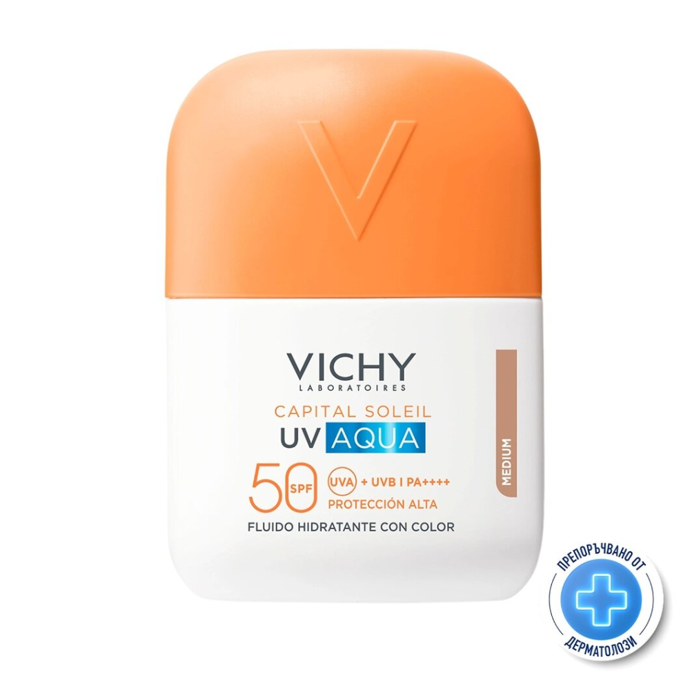 Vichy Capital Soleil UV Aqua Слънцезащитен тениращ флуид медиум SPF50 х 50 мл