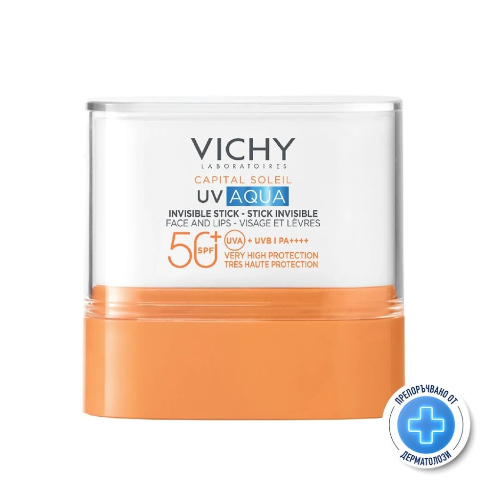 Vichy Capital Soleil UV Aqua Слънцезащитен стик за лице и устни SPF50+ х 10гр