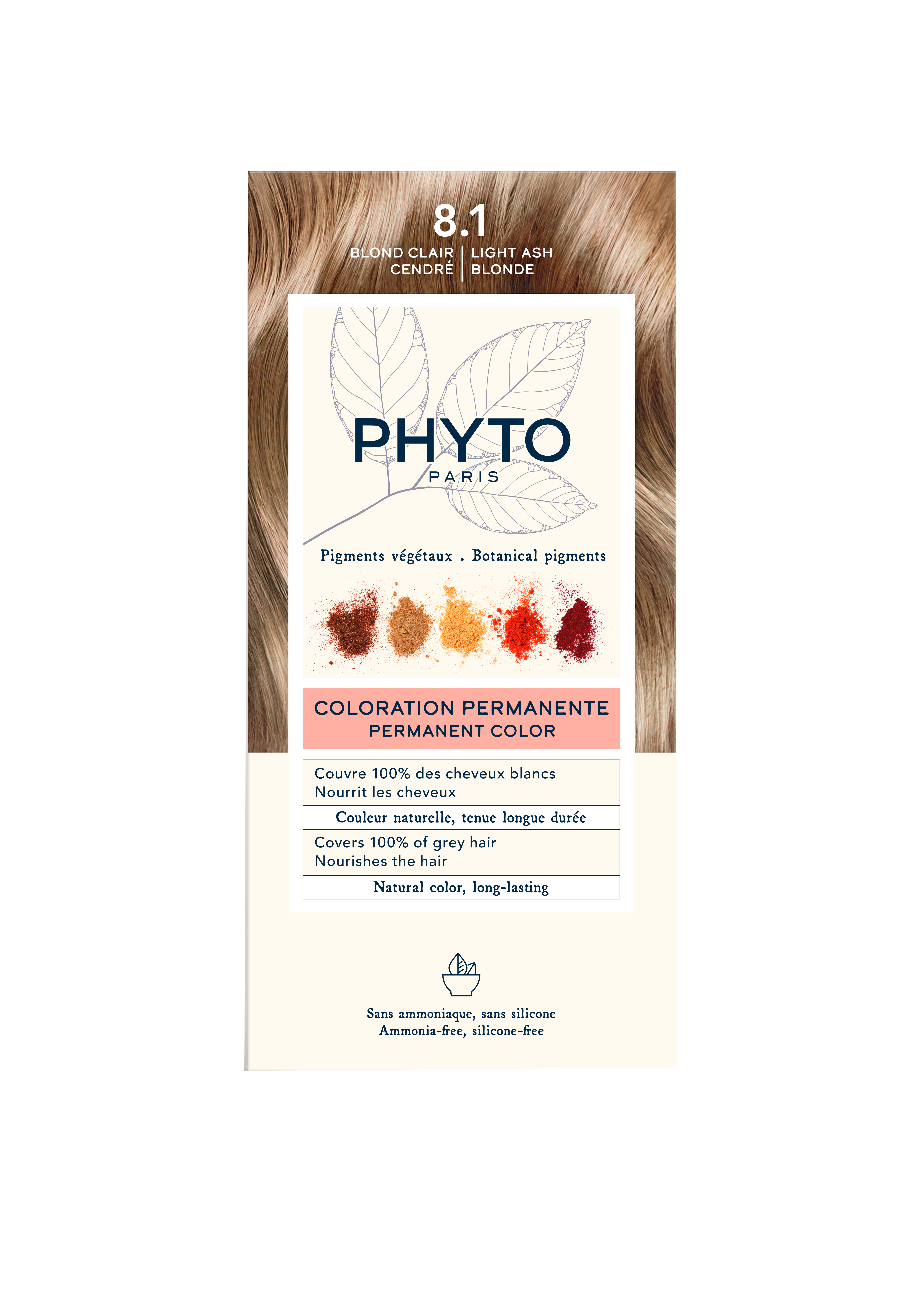 Phyto Phytocolor Боя за коса 8.1 светло пепеляво русо