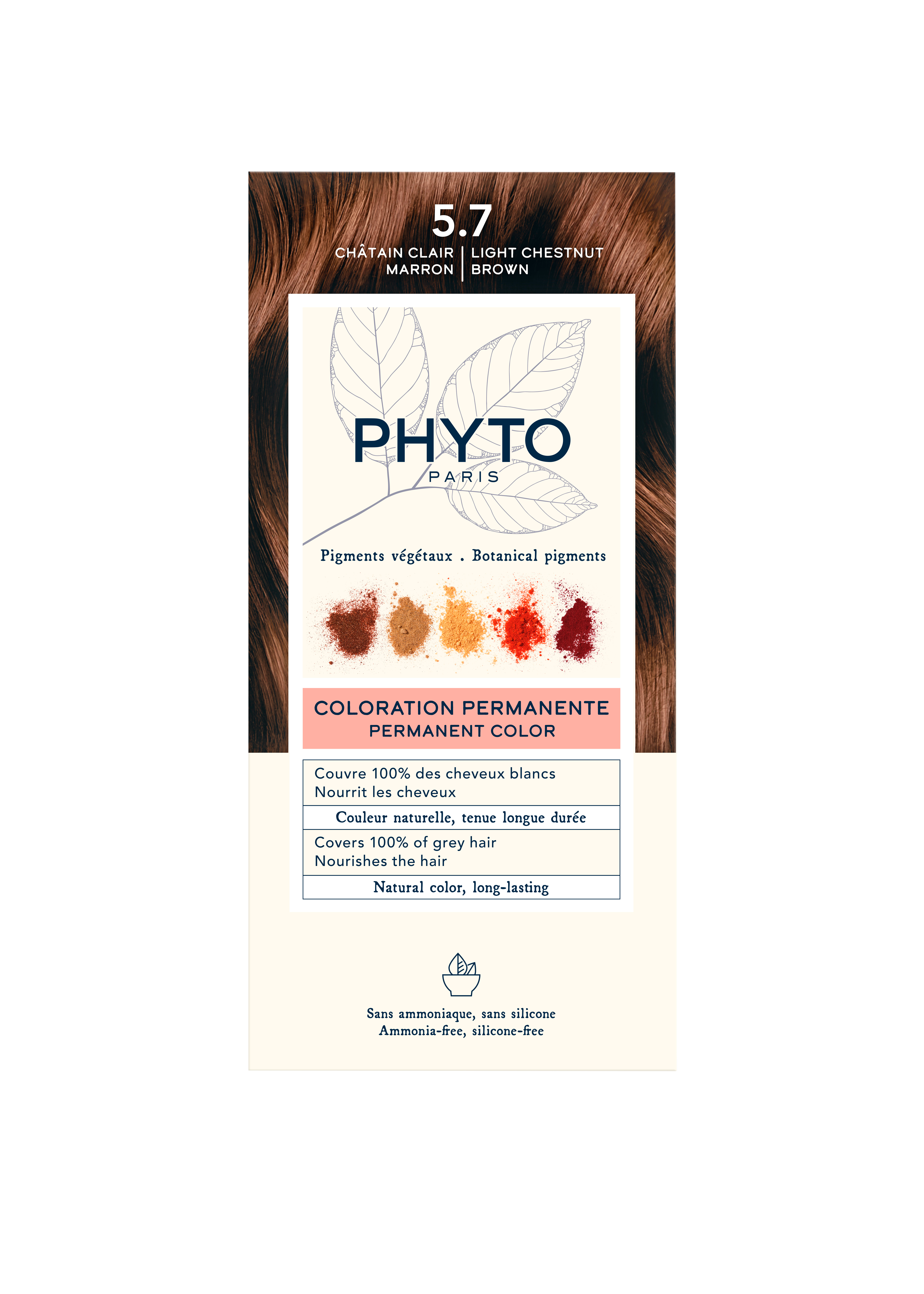 Phyto Phytocolor Боя за коса 5.7 светъл кафяв кестен