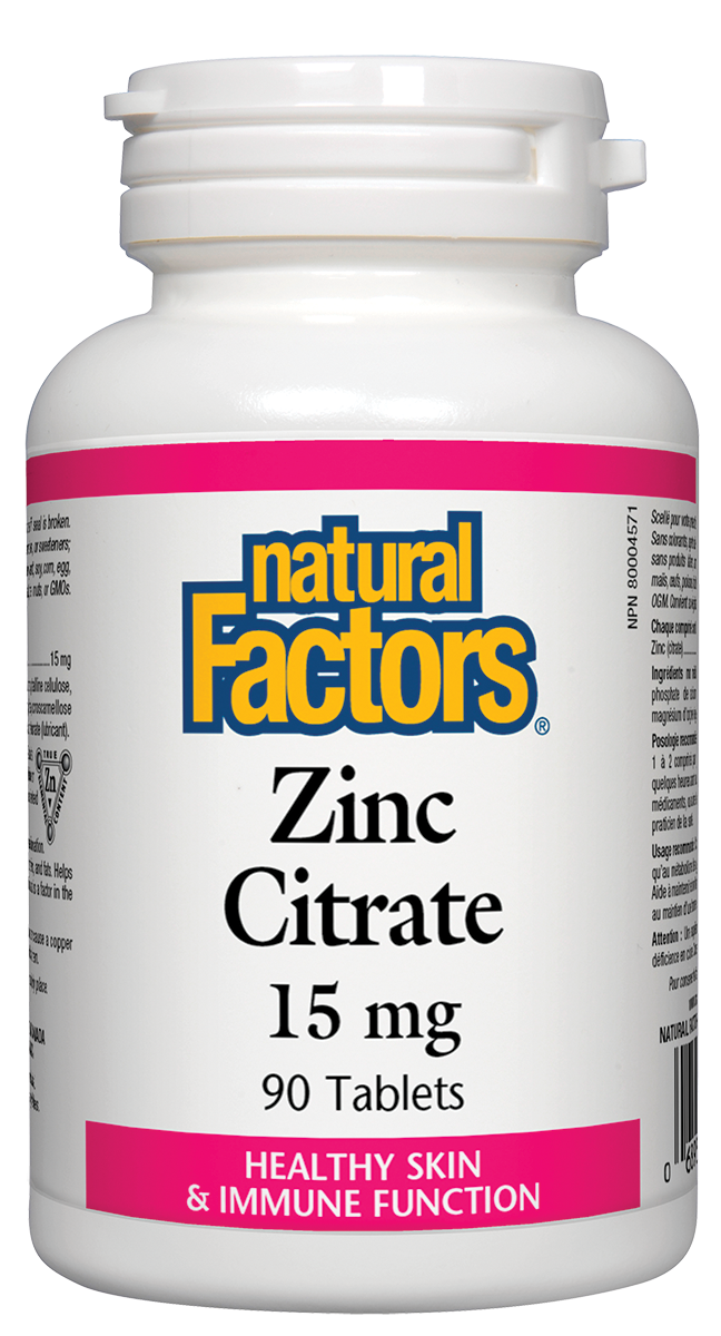 Natural Factors Цинк 15 mg х 90 таблетки