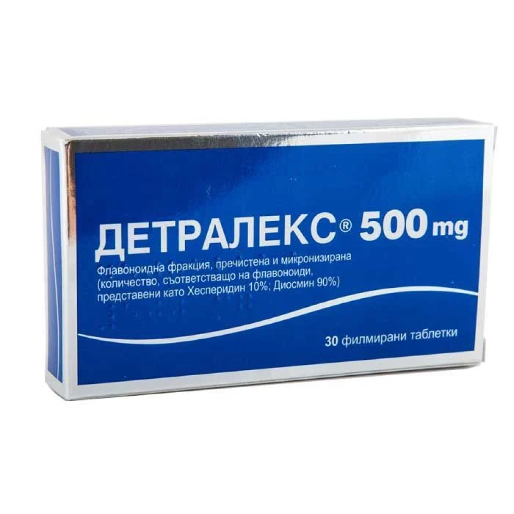 Детралекс при разширени вени и хемороиди 500 mg х 30 таблетки